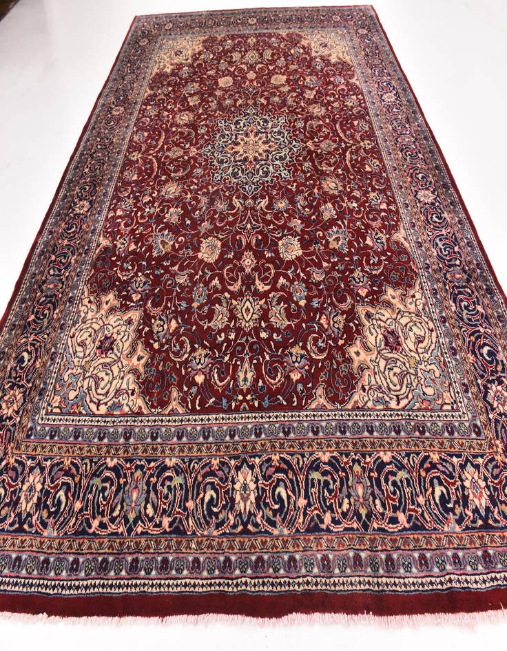 Detail image of  10' x 13' 2  Hand Knotted Sarough Persian Wool Rug