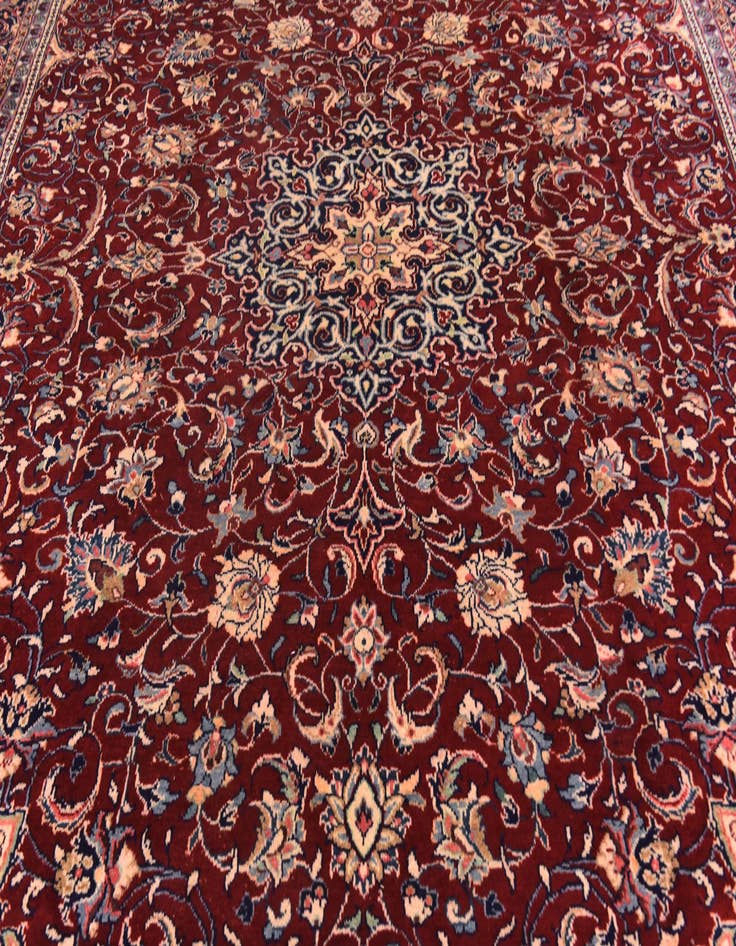 Detail image of  10' x 13' 2  Hand Knotted Sarough Persian Wool Rug