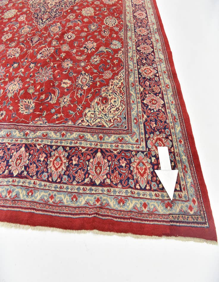 Detail image of  10' 4 x 12' 9  Hand Knotted Sarough Persian Wool Rug