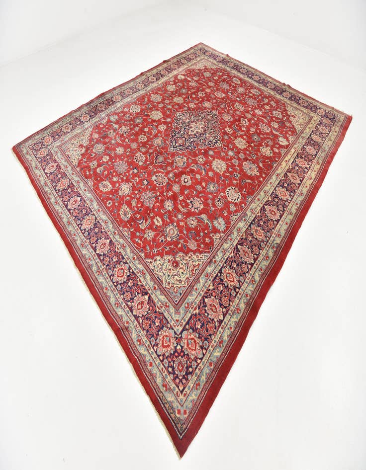 Detail image of  10' 4 x 12' 9  Hand Knotted Sarough Persian Wool Rug