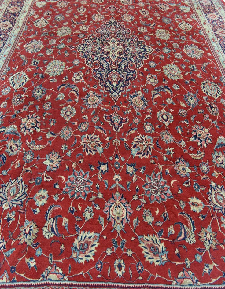 Detail image of  10' 4 x 12' 9  Hand Knotted Sarough Persian Wool Rug