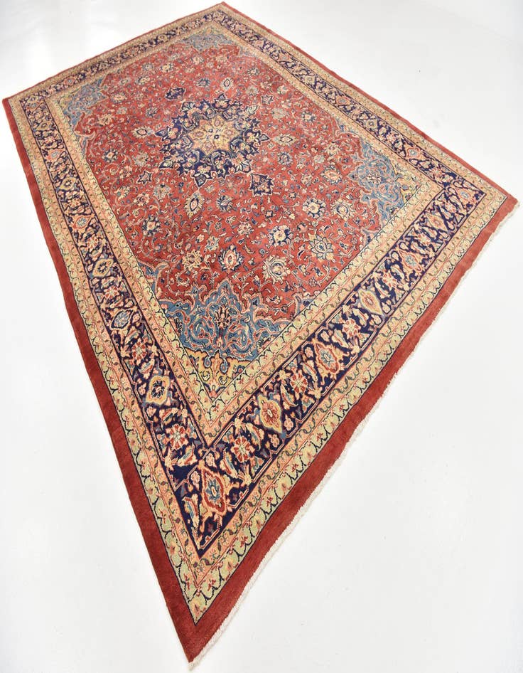 Detail image of  9' 8 x 13' 6  Hand Knotted Sarough Persian Wool Rug