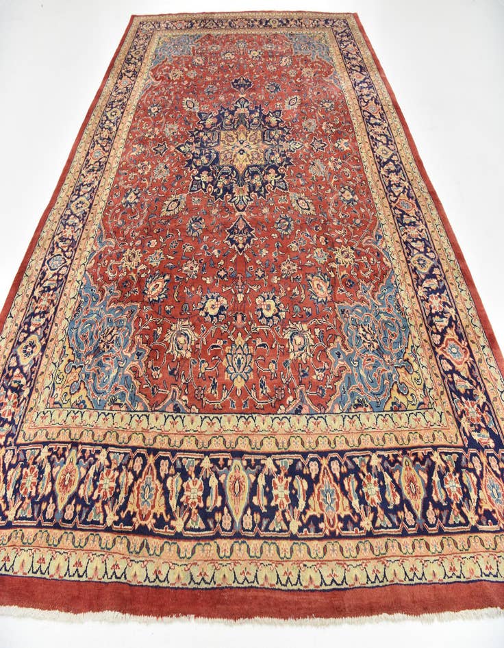 Detail image of  9' 8 x 13' 6  Hand Knotted Sarough Persian Wool Rug