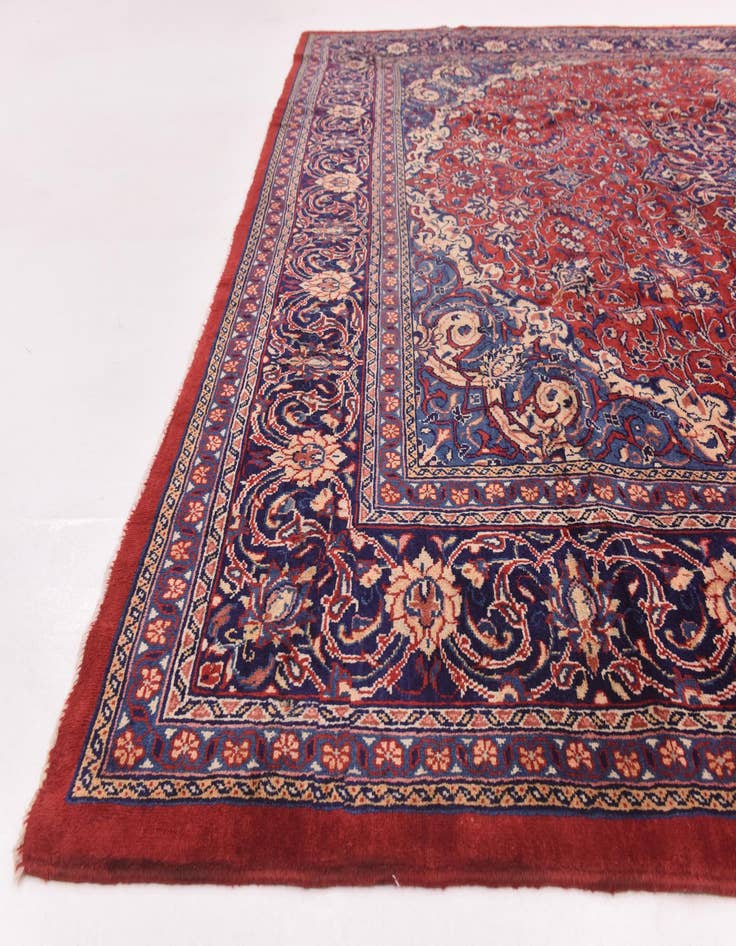 Detail image of  9' 10 x 12' 10  Hand Knotted Sarough Persian Wool Rug