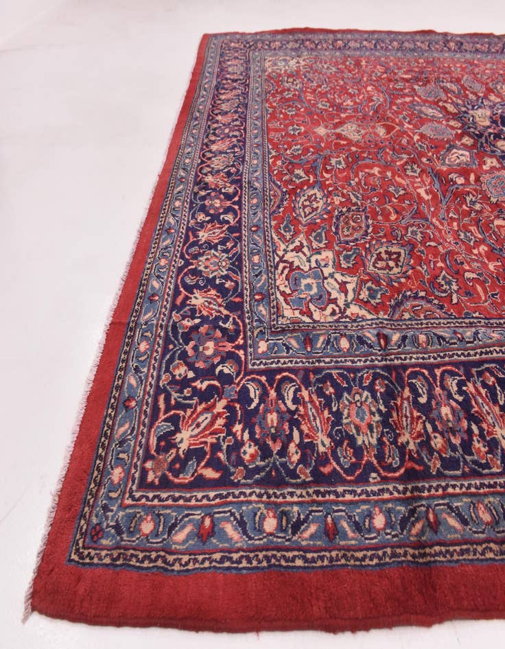 Detail image of  10' x 12' 7  Hand Knotted Sarough Persian Wool Rug