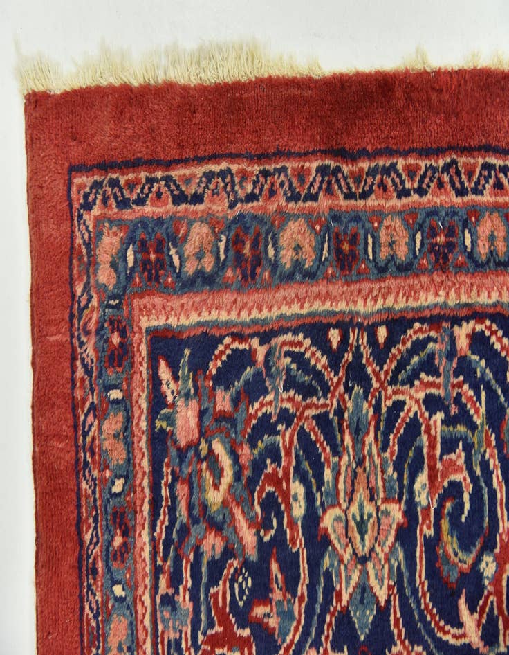 Detail image of  9' 10 x 13'  Hand Knotted Sarough Persian Wool Rug