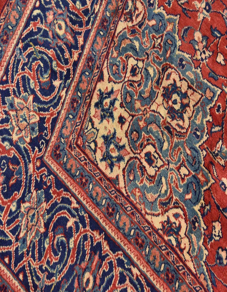 Detail image of  9' 10 x 13'  Hand Knotted Sarough Persian Wool Rug