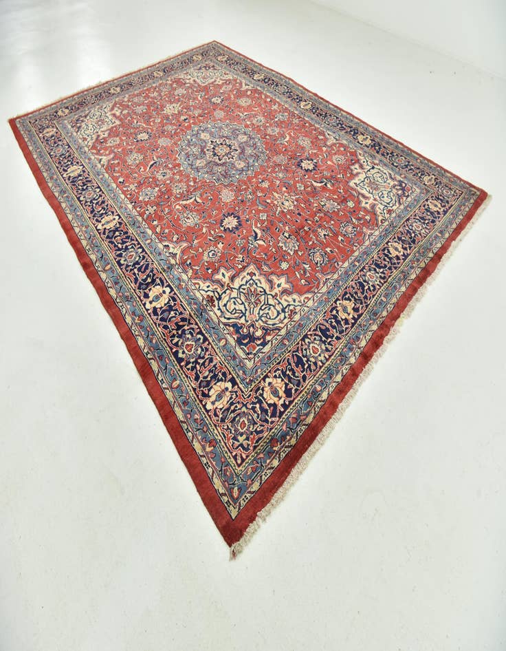 Detail image of  9' 10 x 13'  Hand Knotted Sarough Persian Wool Rug