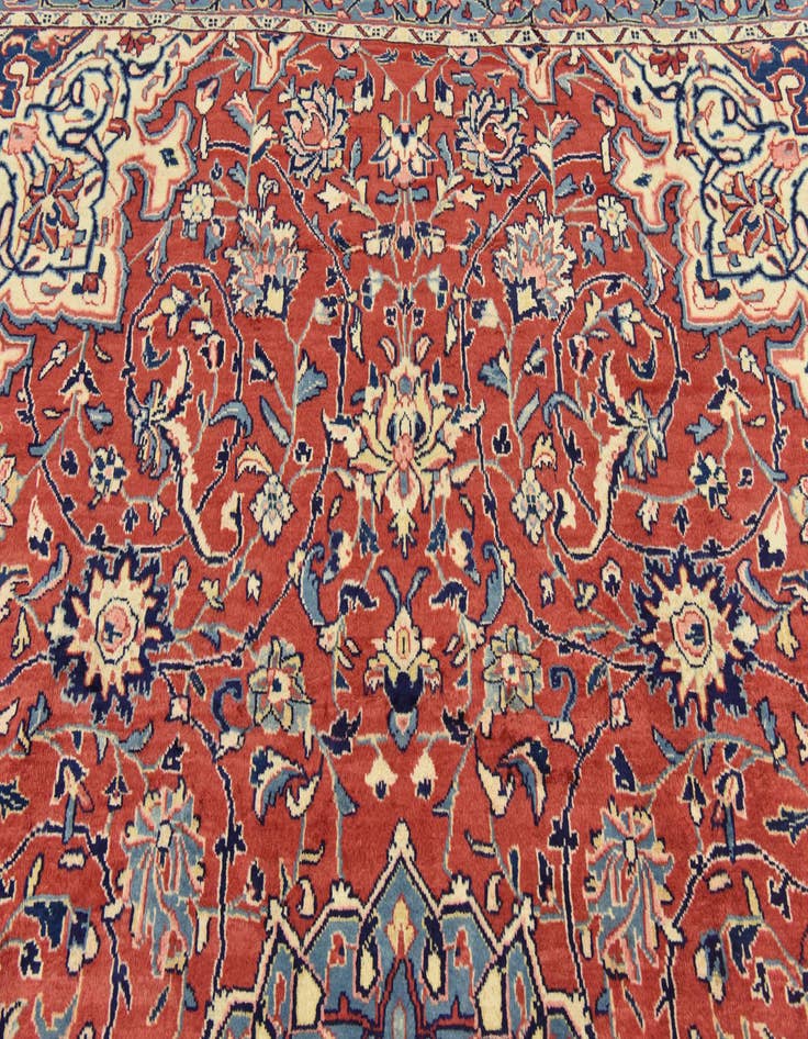 Detail image of  9' 10 x 13'  Hand Knotted Sarough Persian Wool Rug