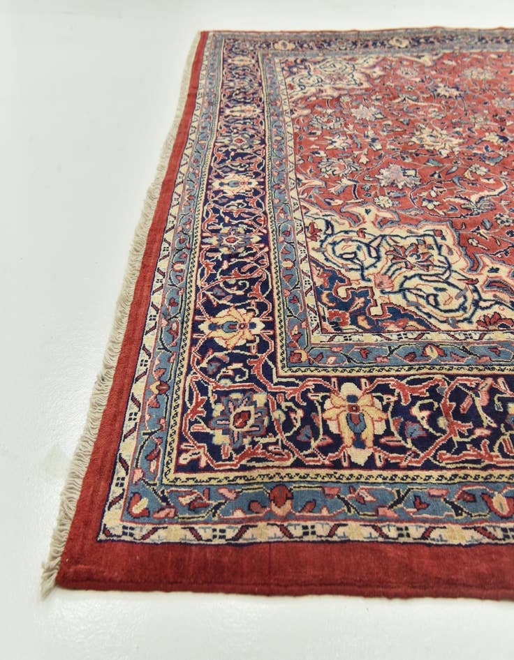 Detail image of  9' 10 x 13'  Hand Knotted Sarough Persian Wool Rug
