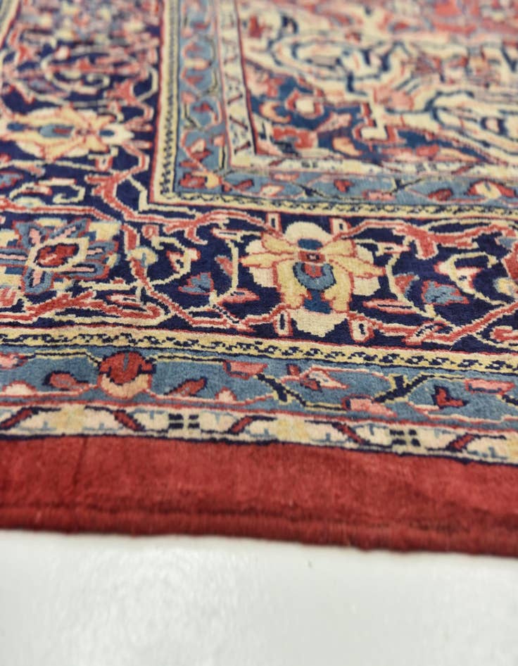 Detail image of  9' 10 x 13'  Hand Knotted Sarough Persian Wool Rug