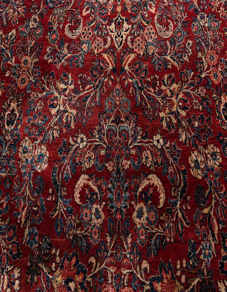 Detail image of  12' 4 x 19' 10  Hand Knotted Sarough Persian Wool Rug