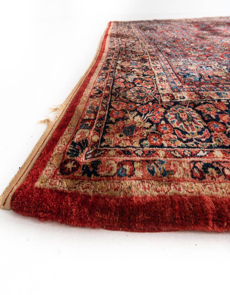 Detail image of  12' 4 x 19' 10  Hand Knotted Sarough Persian Wool Rug