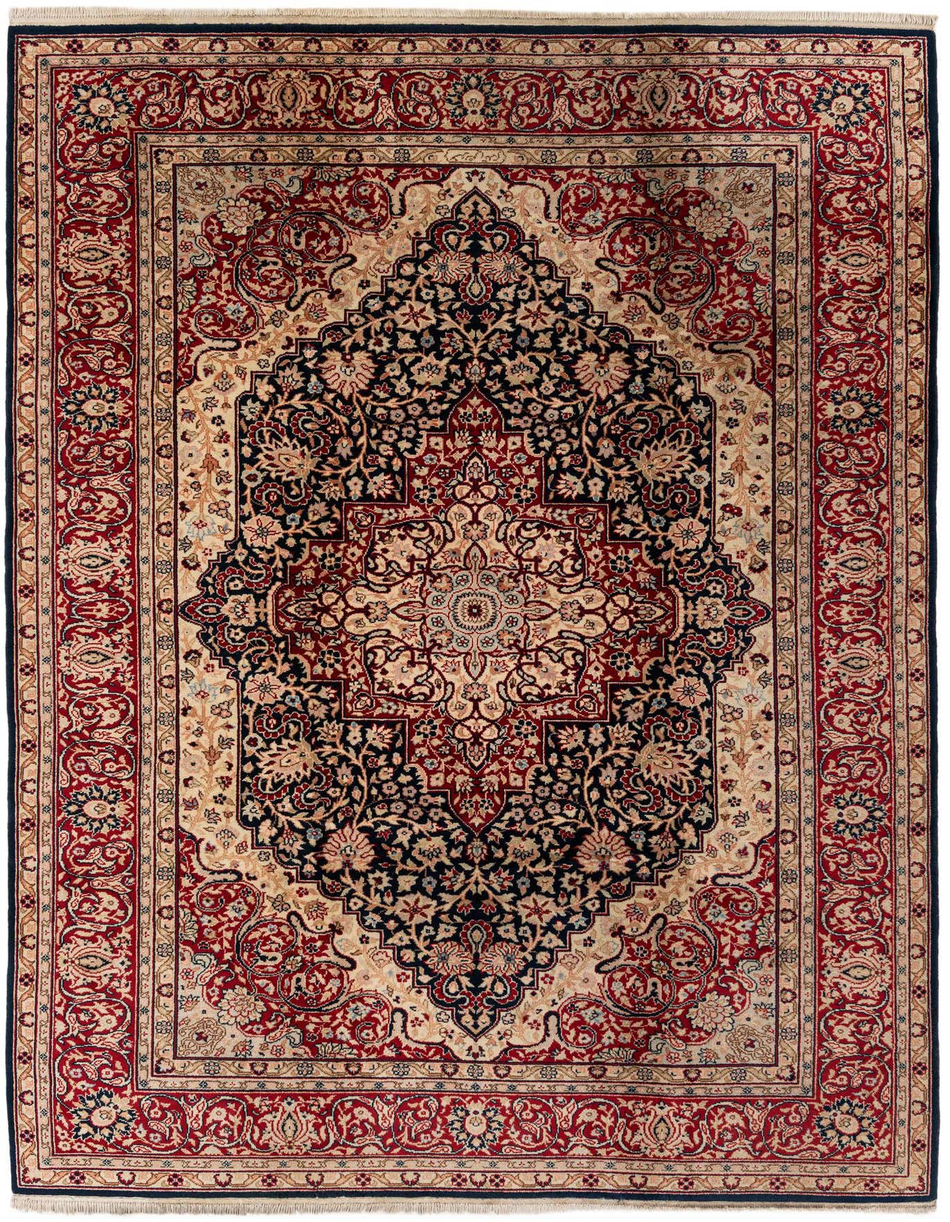 Primary image  7' 7 x 11'  Hand Knotted Sarough Wool Rug