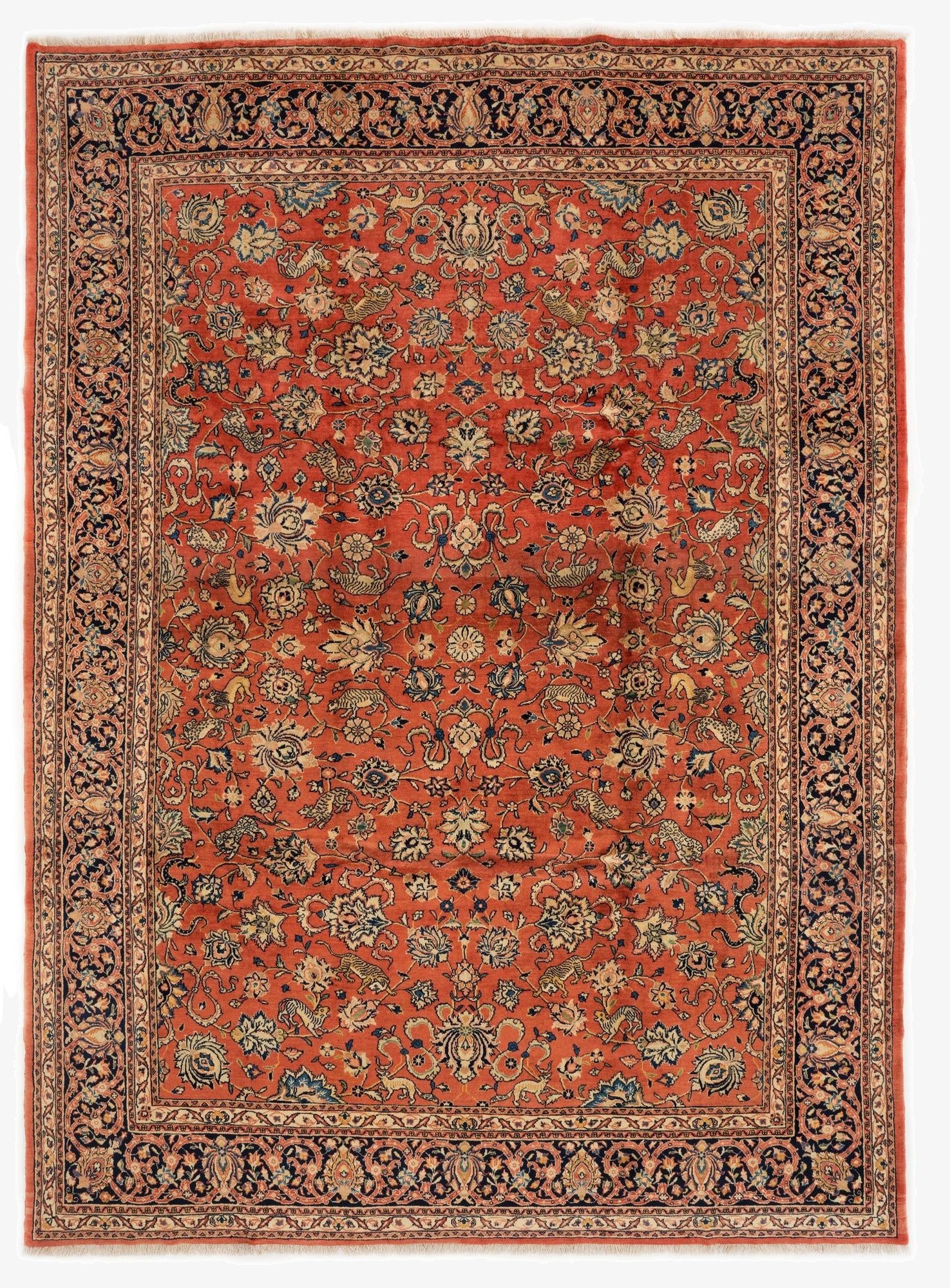  8' 10 x 11' 11 Sarough Wool Rug