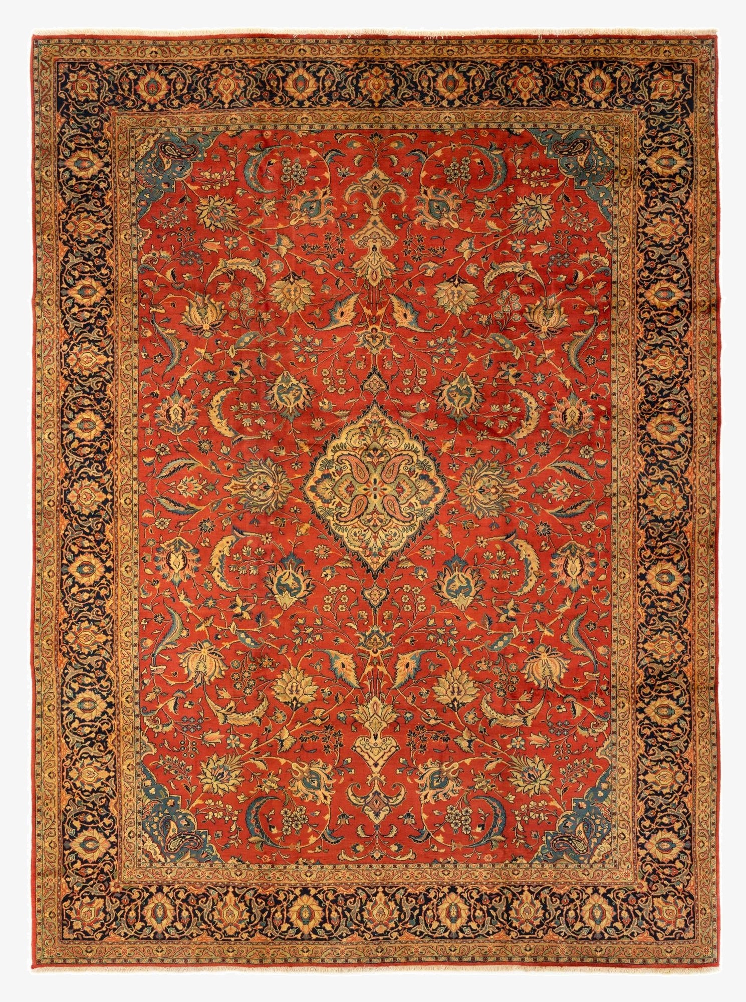  8' 10 x 12'  Hand Knotted Sarough Persian Wool Rug