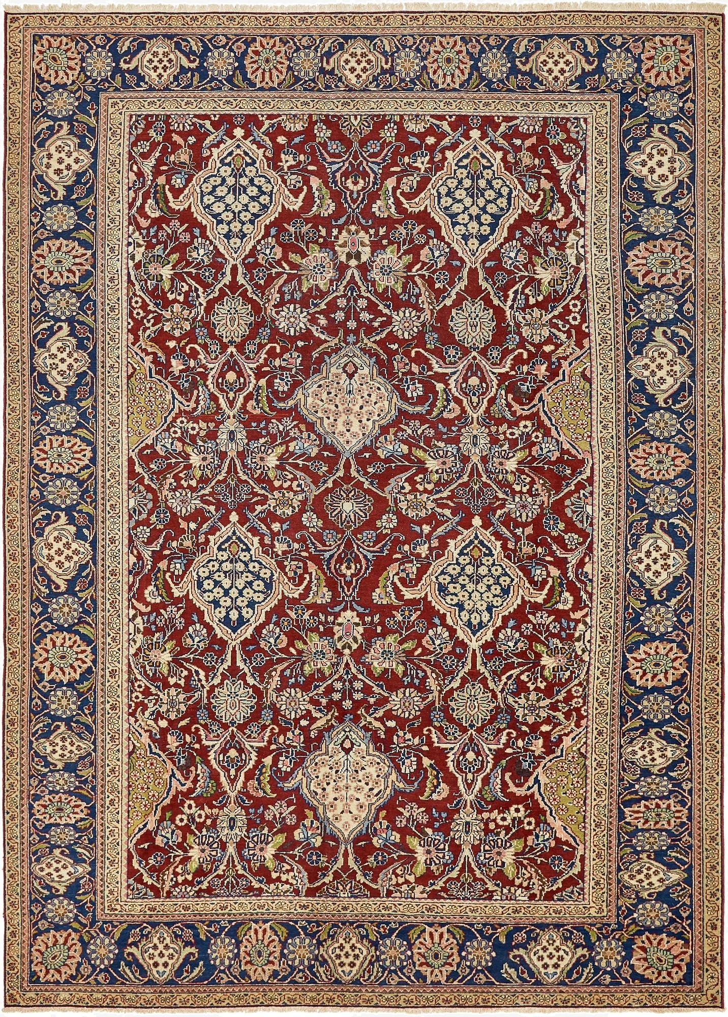  9' 2 x 12' 9  Hand Knotted Sarough Persian Wool Rug