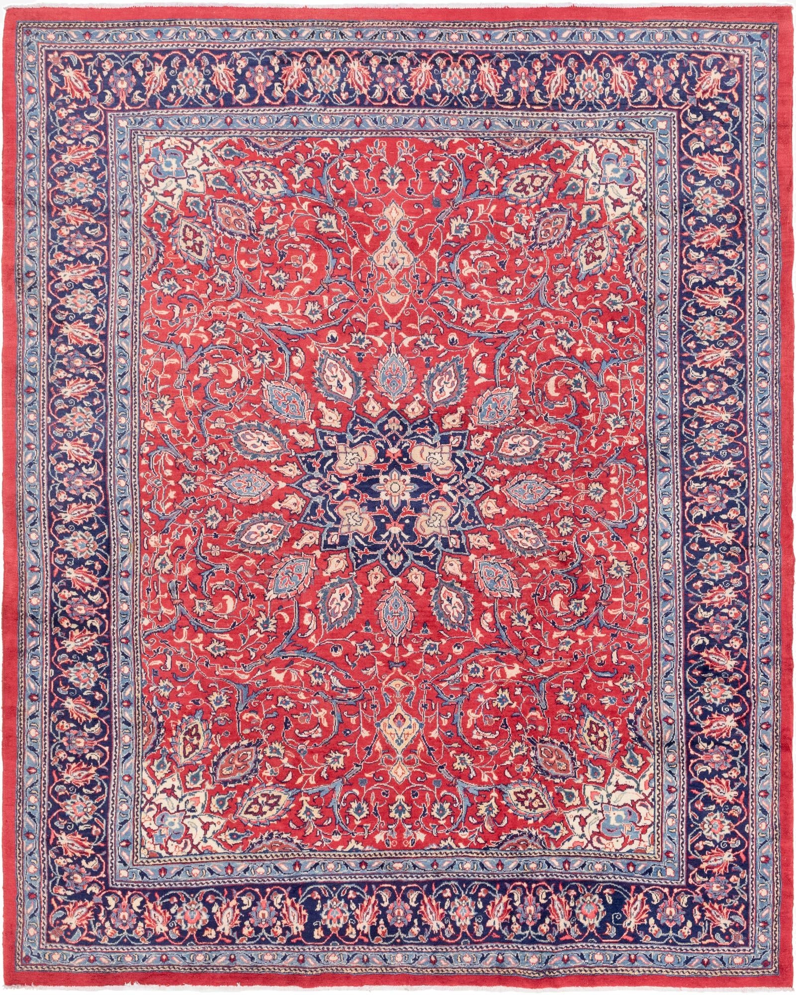  10' x 12' 7  Hand Knotted Sarough Persian Wool Rug