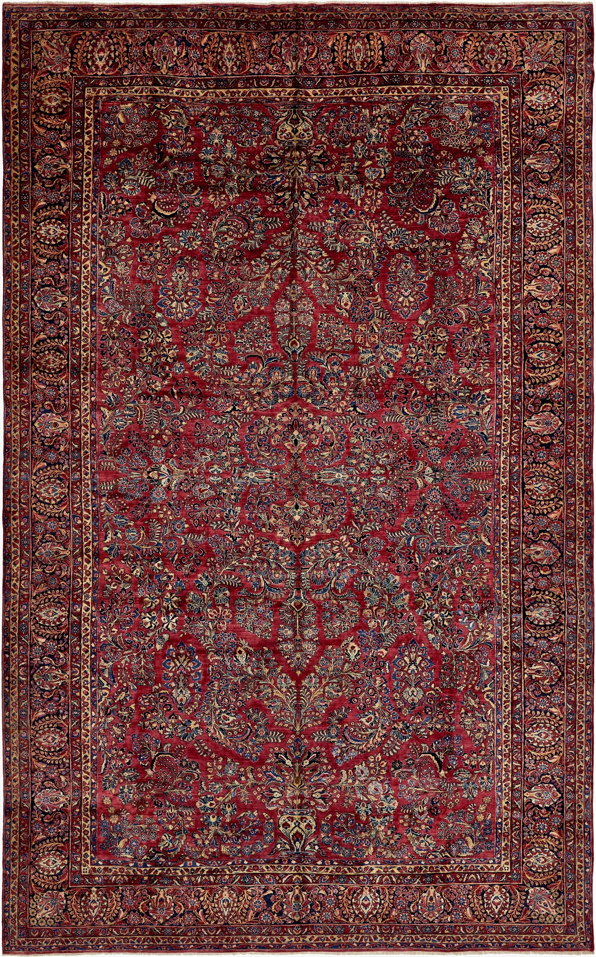  11' 9 x 19'  Hand Knotted Sarough Persian Wool Rug