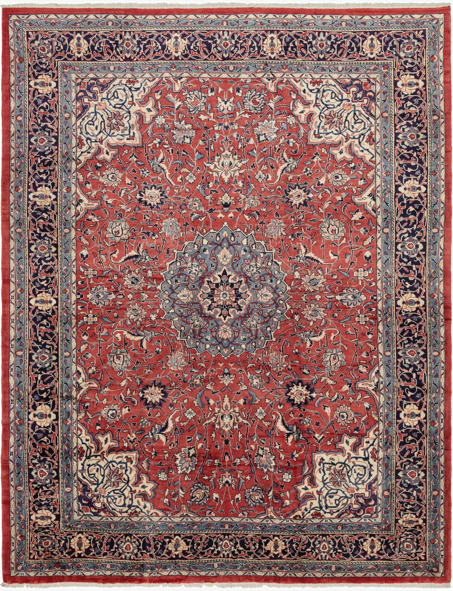  9' 10 x 13'  Hand Knotted Sarough Persian Wool Rug