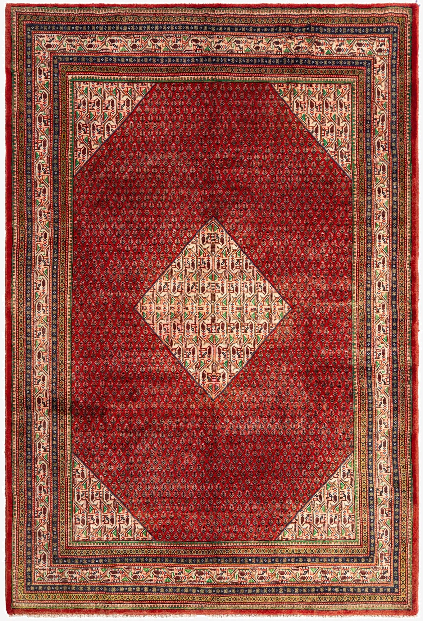  7' 1 x 10' 7 Sarouk Mir Wool Rug