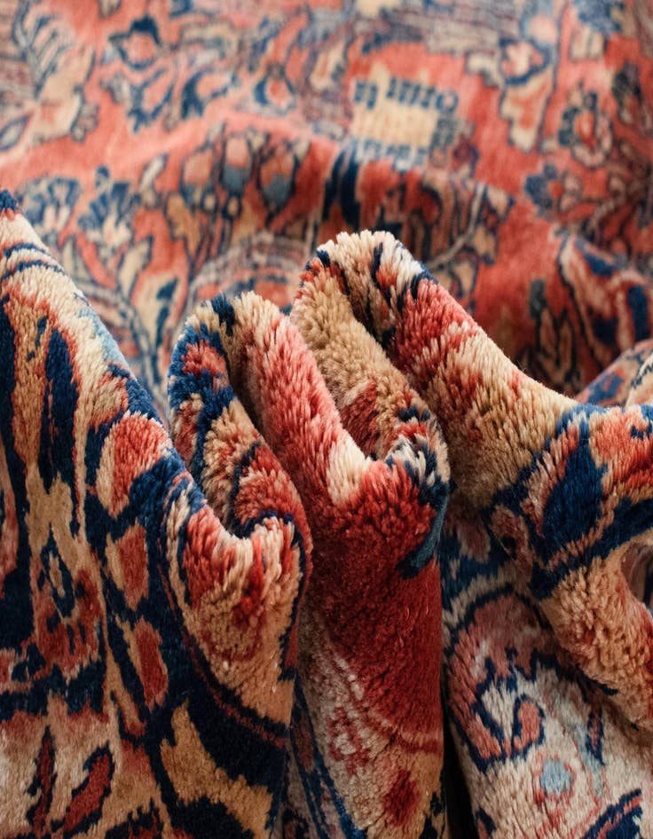 Detail image of  12' x 13' 7 Sarouk Wool Rug