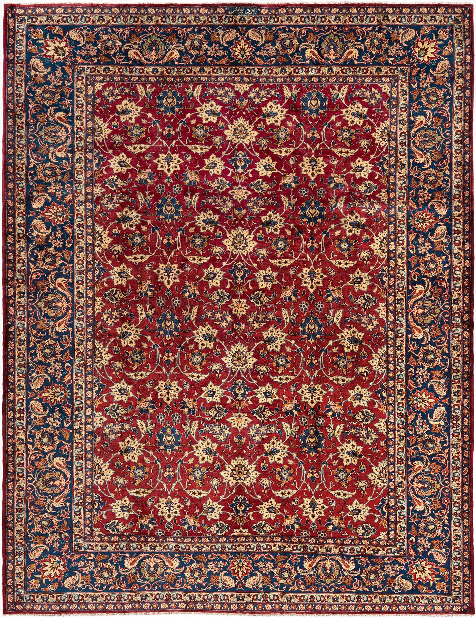  7' 10 x 11' 1 Sarouk Wool Rug