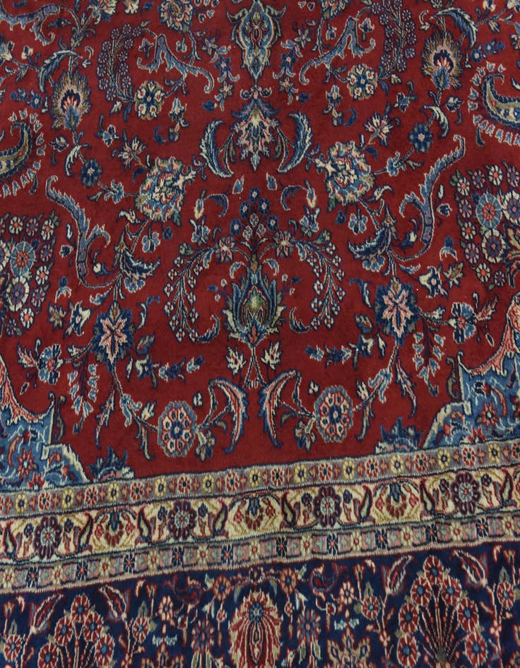 Detail image of  9' 6 x 13'  Hand Knotted Shahrbaft Persian Wool Rug