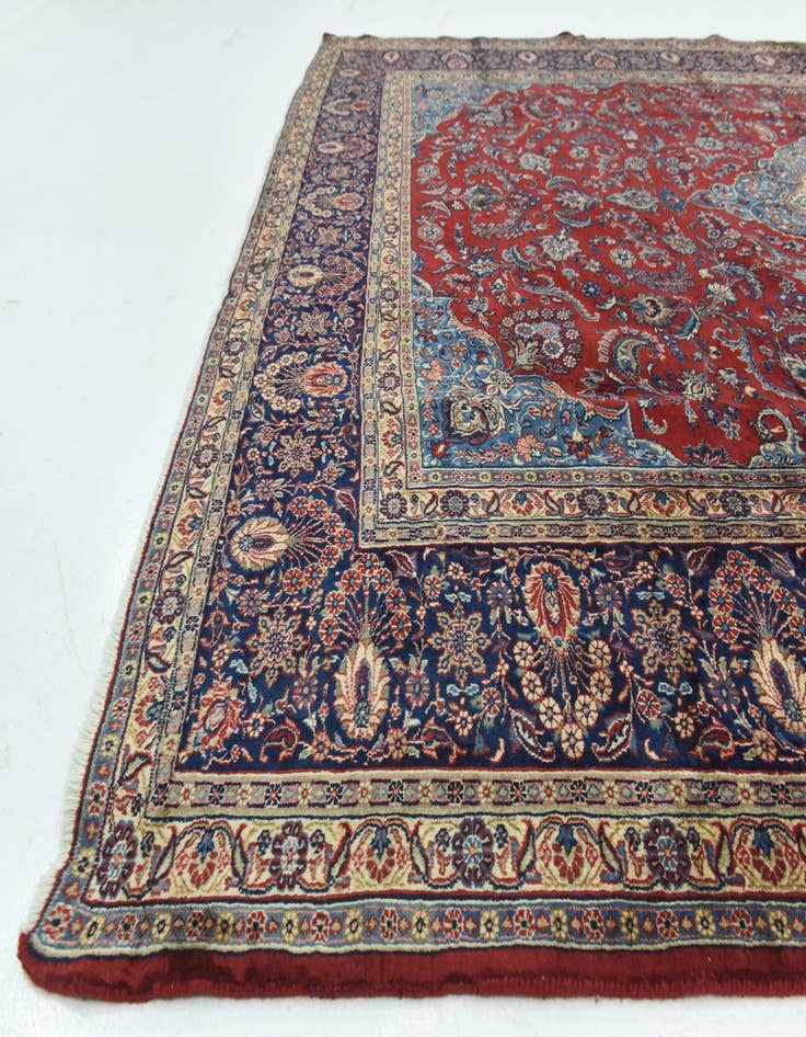 Detail image of  9' 6 x 13'  Hand Knotted Shahrbaft Persian Wool Rug