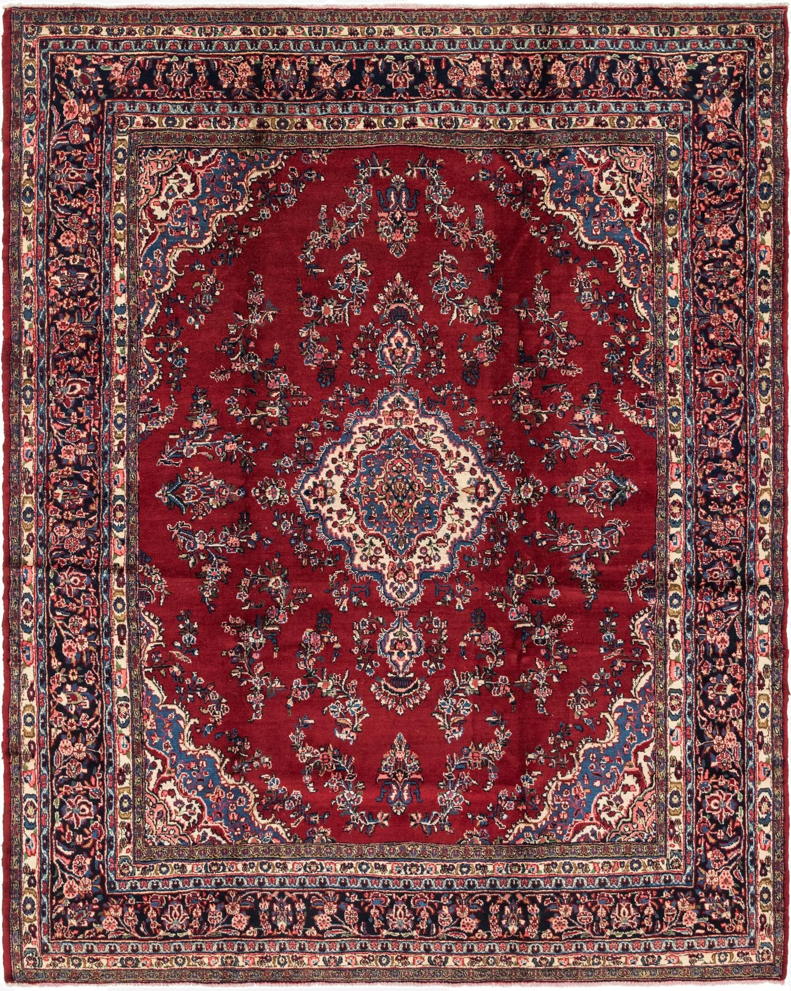  10' 7 x 13' 1  Hand Knotted Shahrbaft Persian Wool Rug