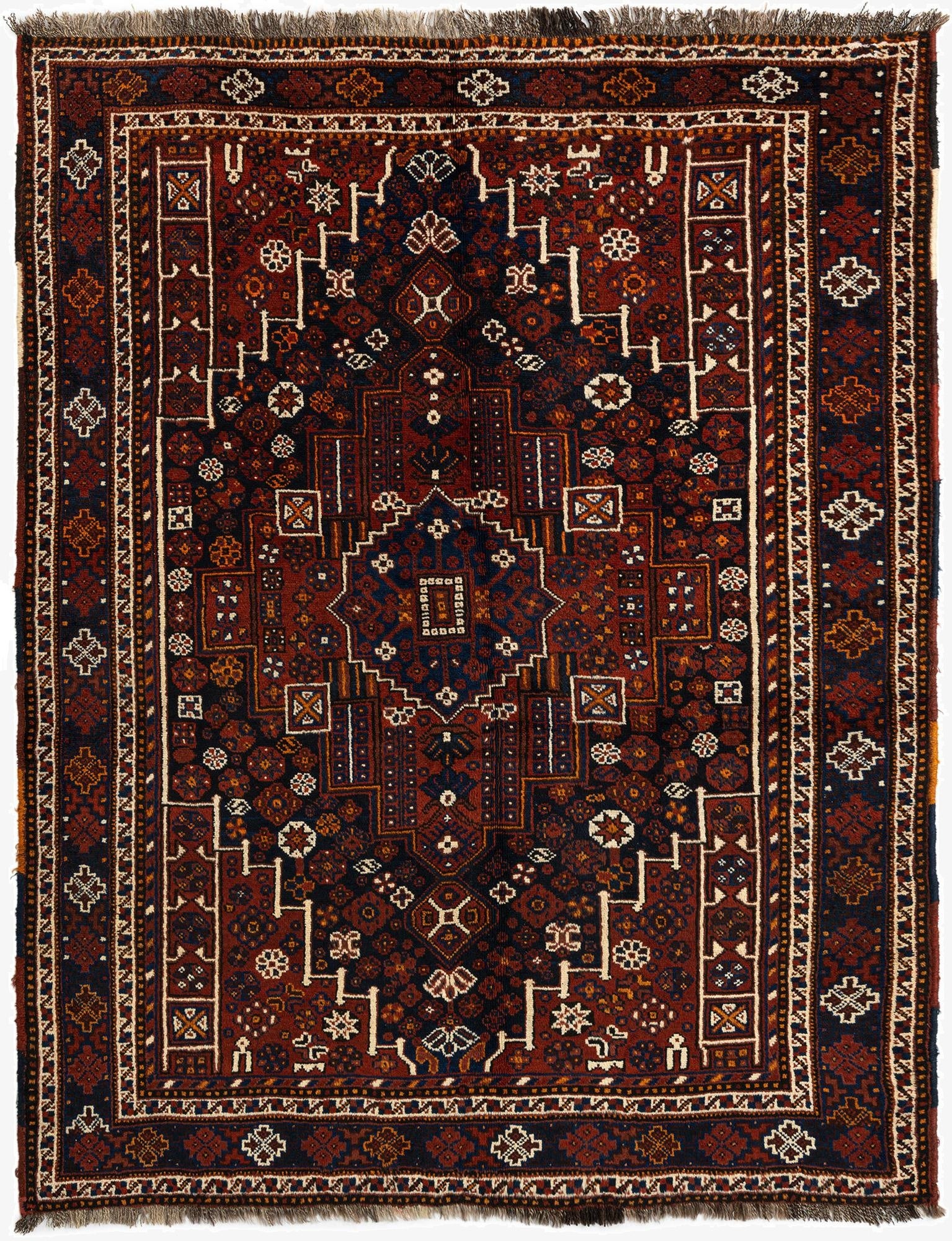  5' 3 x 7' Shiraz Wool Rug