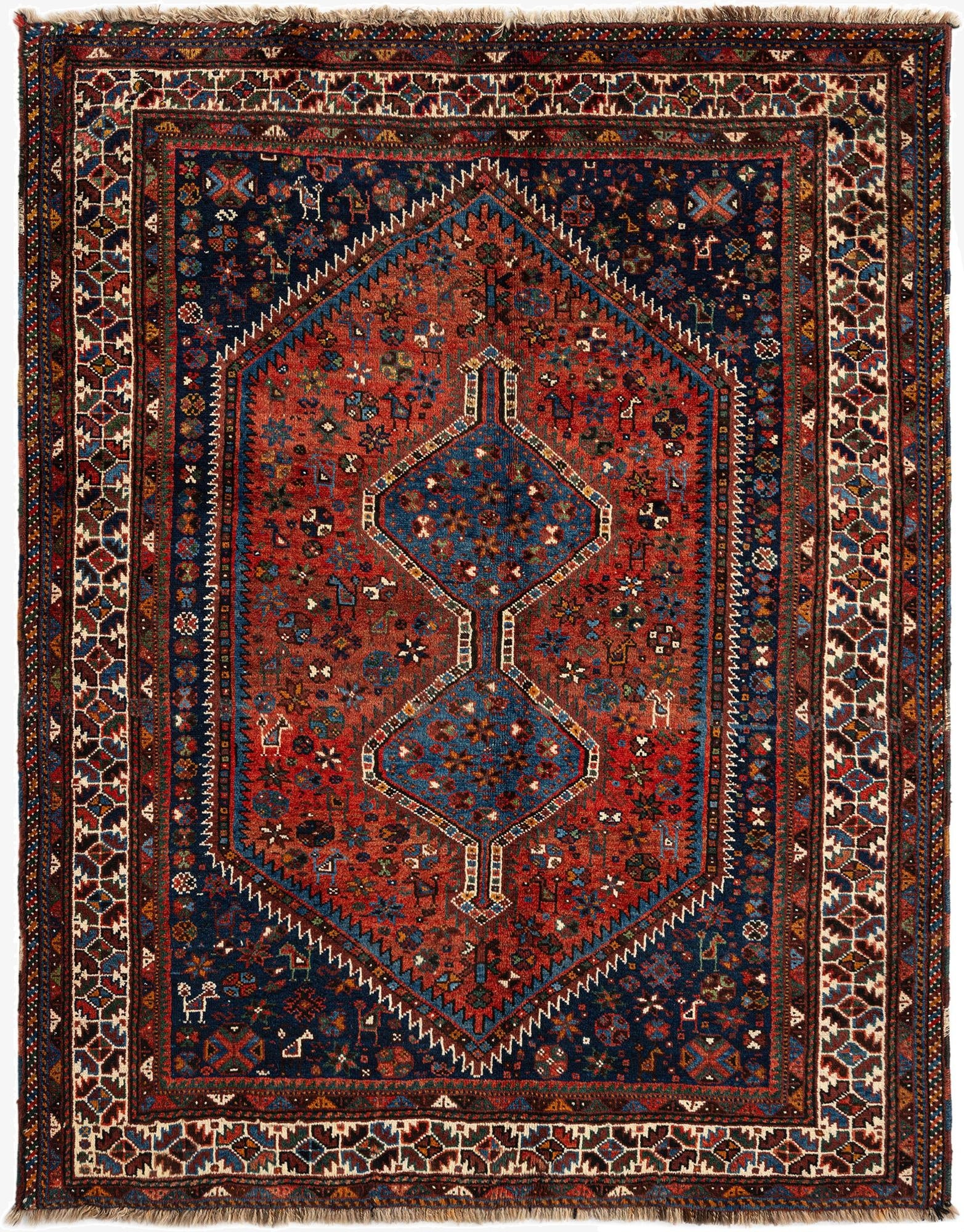  5' 2 x 6' 7 Shiraz Wool Rug