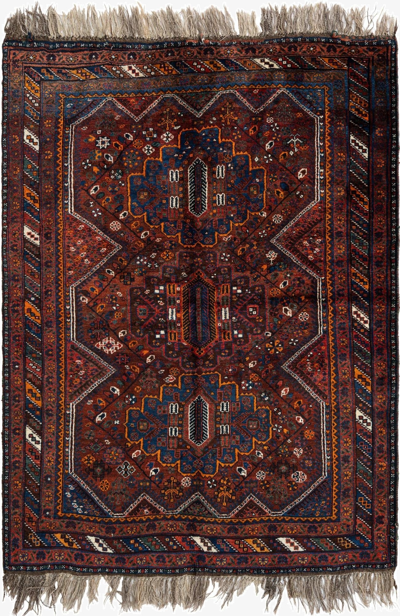  5' 1 x 6' 11 Shiraz Wool Rug
