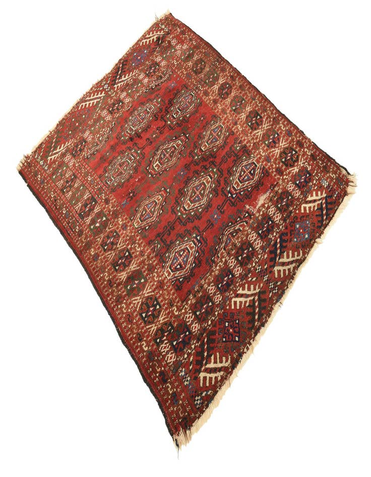 Detail image of 3' 2 x 3' 10 Hand Knotted Shirvan Persian Wool Rug