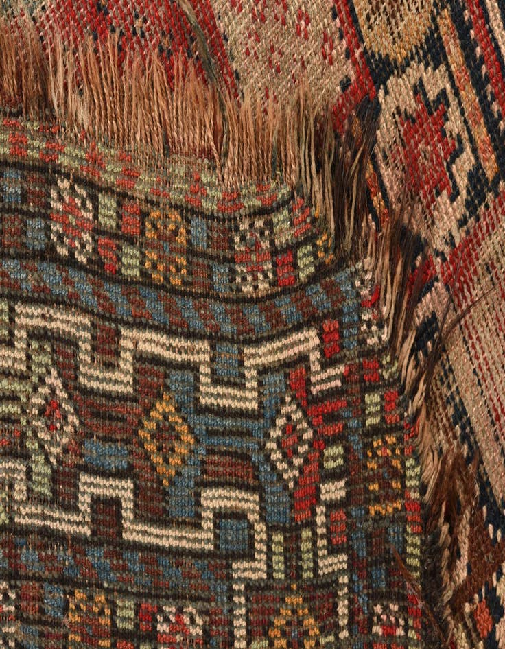 Detail image of  5' x 9'  Hand Knotted Shirvan Persian Wool Rug