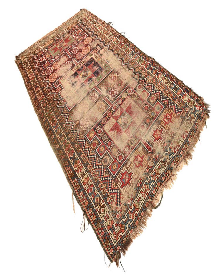 Detail image of  5' x 9'  Hand Knotted Shirvan Persian Wool Rug