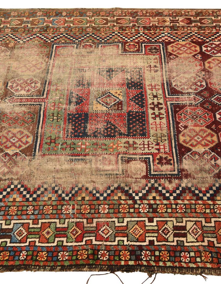 Detail image of  5' x 9'  Hand Knotted Shirvan Persian Wool Rug