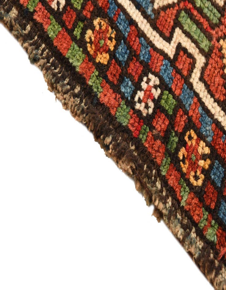 Detail image of  5' x 9'  Hand Knotted Shirvan Persian Wool Rug