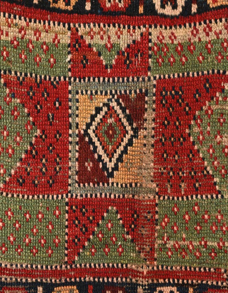 Detail image of  5' x 9'  Hand Knotted Shirvan Persian Wool Rug