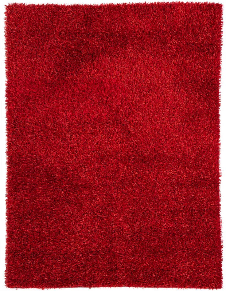 Detail image of  5' 8 x 7' 8  Hand Knotted Solid Shag Oriental Rug