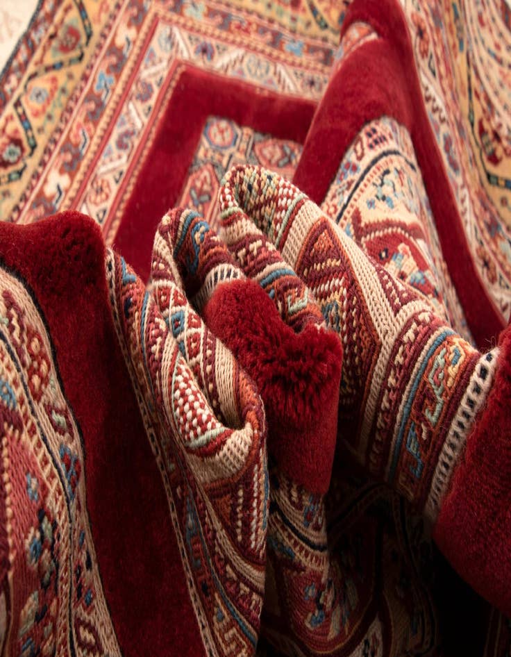 Detail image of  7' 8 x 11' 4  Hand Knotted Sumak Kilim Persian Rug