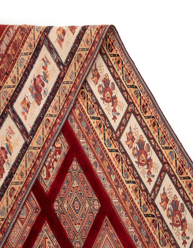 Detail image of  7' 8 x 11' 4  Hand Knotted Sumak Kilim Persian Rug