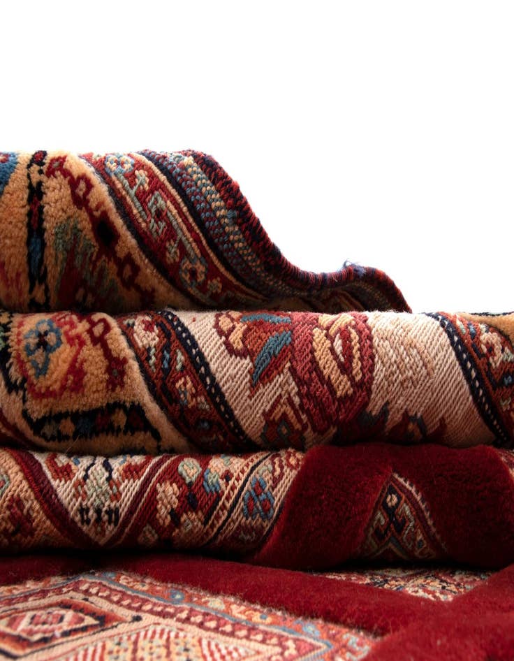 Detail image of  7' 8 x 11' 4  Hand Knotted Sumak Kilim Persian Rug