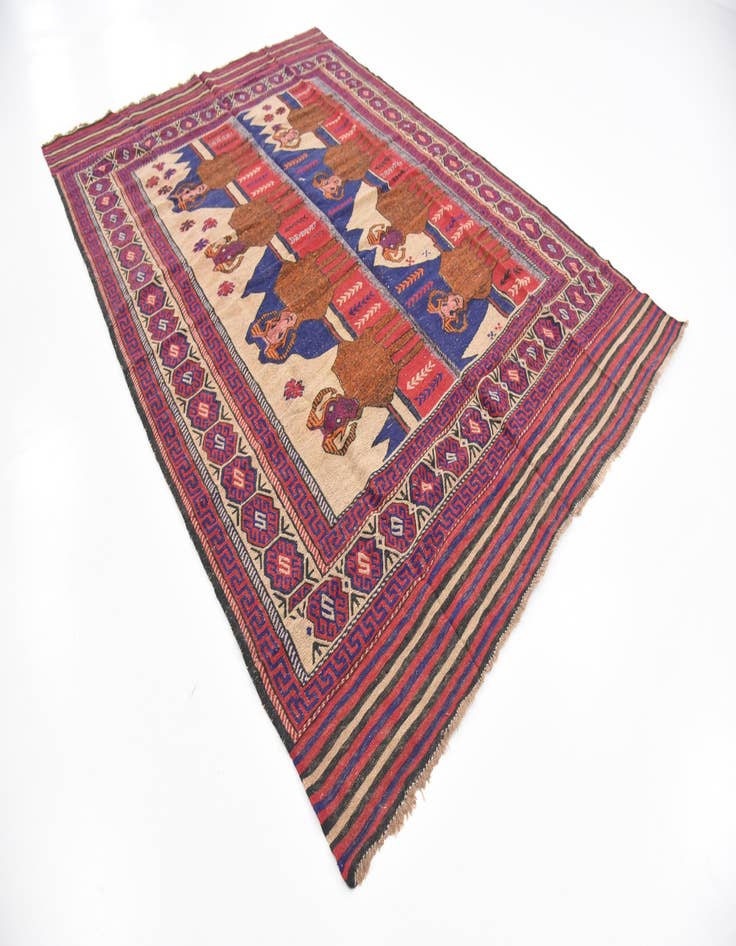 Detail image of  6' 5 x 9' 5  Hand Woven Sumak Wool Rug