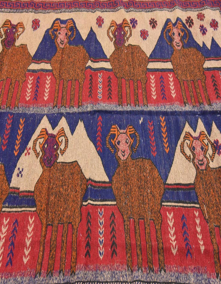 Detail image of  6' 5 x 9' 5  Hand Woven Sumak Wool Rug