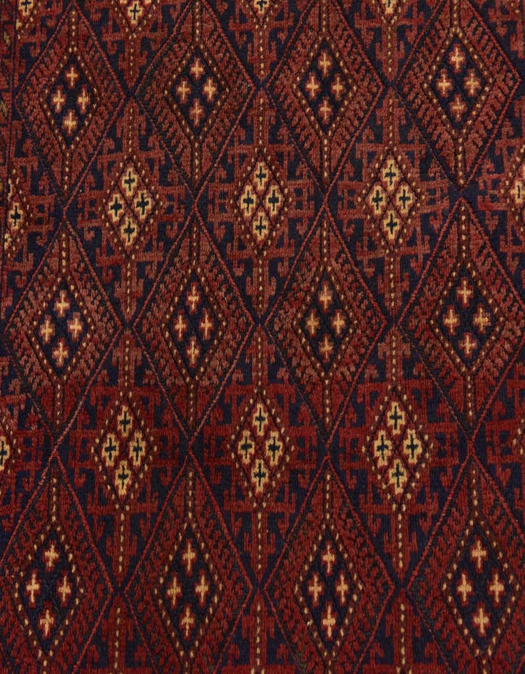 Detail image of  4' 9 x 6' 5  Hand Knotted Sumak Wool Rug