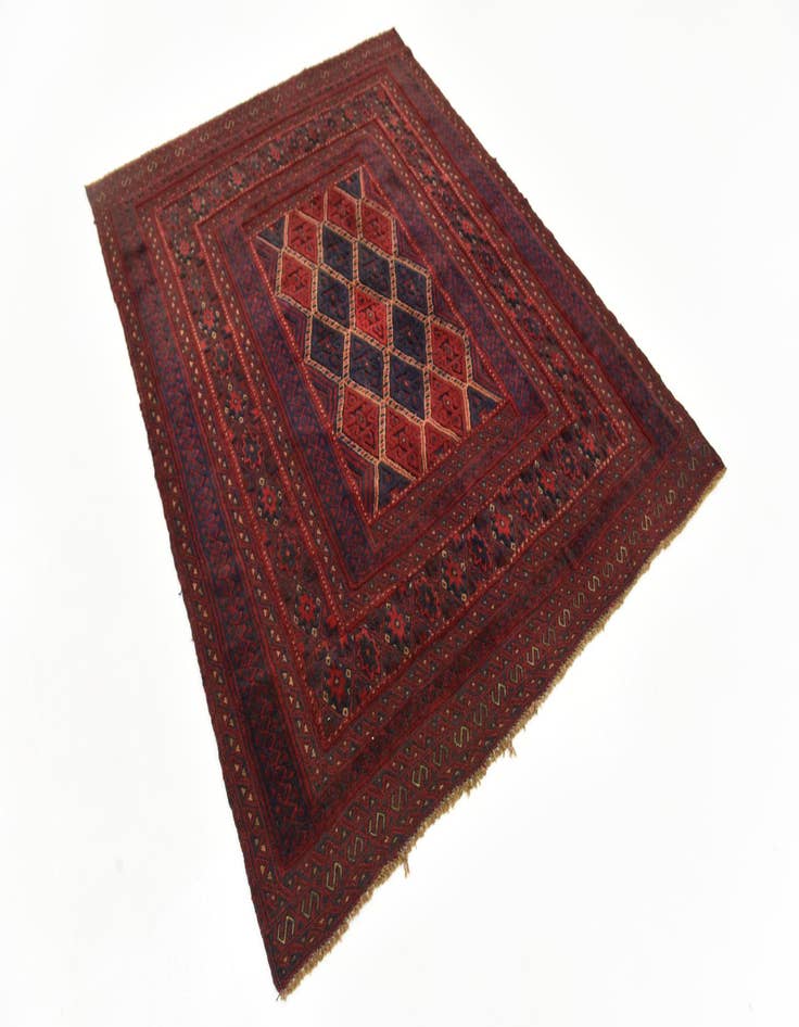 Detail image of  4' 10 x 6' 4  Hand Knotted Sumak Wool Rug