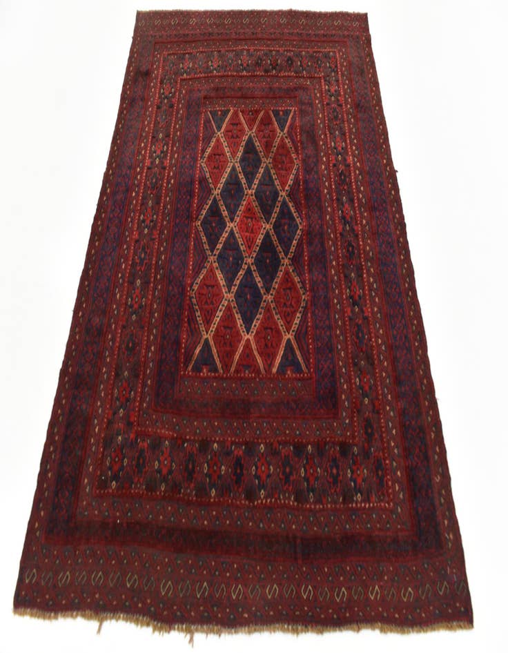 Detail image of  4' 10 x 6' 4  Hand Knotted Sumak Wool Rug