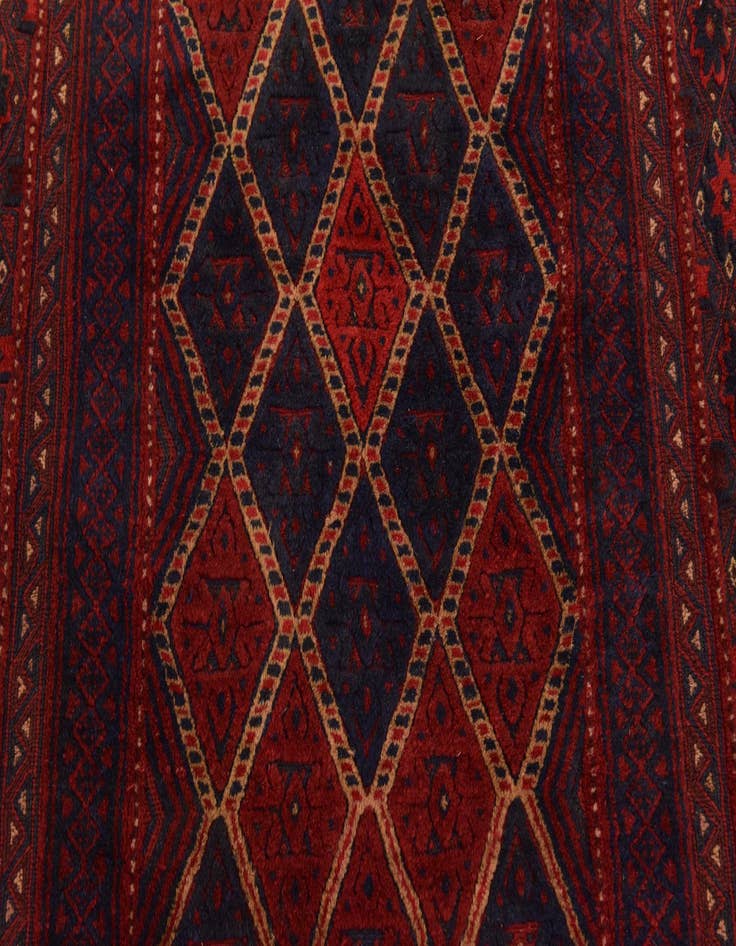 Detail image of  4' 10 x 6' 4  Hand Knotted Sumak Wool Rug