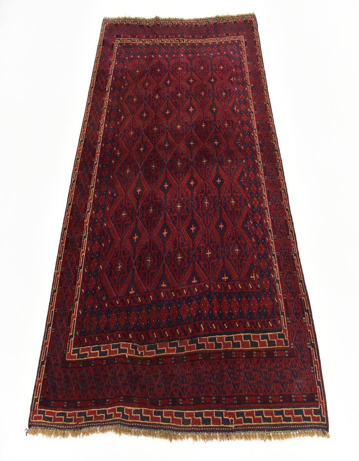 Detail image of  4' 8 x 6' 4  Hand Knotted Sumak Wool Rug